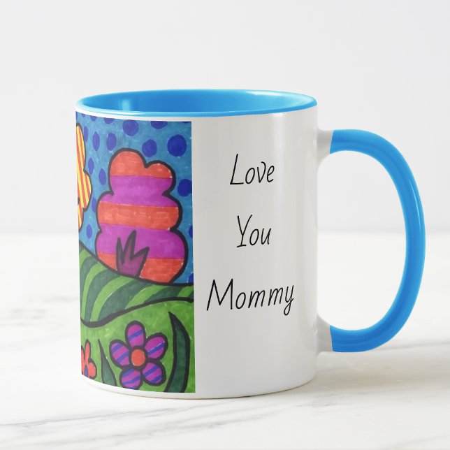 Custom Add Kid's Art Photo Personalise Words Mug (Creator Uploaded)
