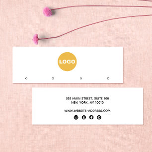 Custom Add Logo 4 Hole Stud Earring Display Mini Business Card