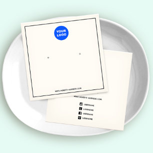 Custom Add Logo Cream Earring Jewellery Display