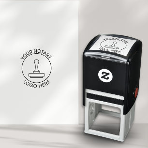 Custom Add Logo Custom Notary Branding Self-inking Stamp