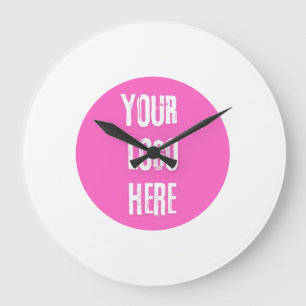 Custom Add Logo Here Large Clock