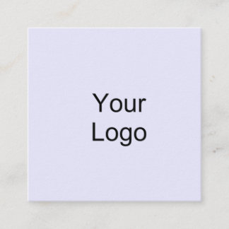Custom. Add Logo. Lavender. Square Business Card