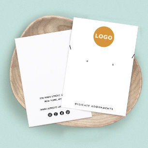 Custom Add Logo Necklace Stud Earring  Business Ca Card