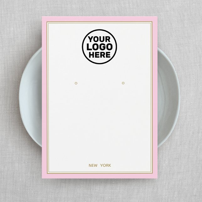 Custom Add Logo Pale Pink Earring Jewellery Displa (Creator Uploaded)