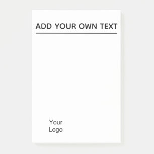 Custom. Add Logo. Post-it Notes