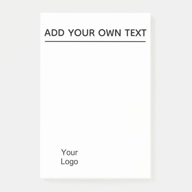 Custom. Add Logo. Post-it Notes (Front)