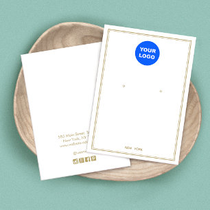 Custom Add Logo White Earring Jewellery Display