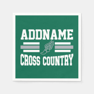 Custom ADD NAME Cross Country Runner Running Team Napkin