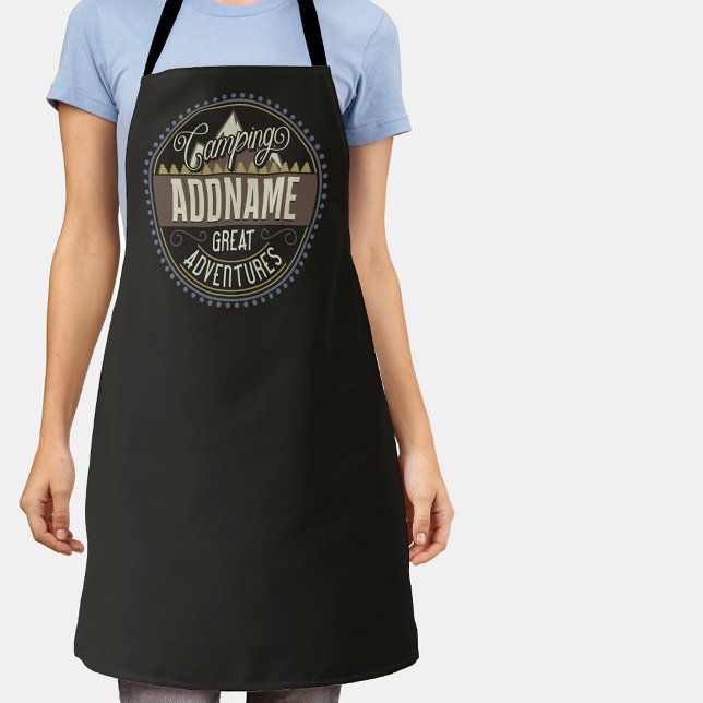 Custom ADD NAME Family Camp Trip Camping Reunion Apron (Creator Uploaded)