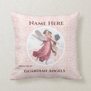 Custom Add Name Guardian Angel Cushion