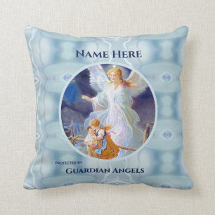 Custom Add Name Guardian Angel Cushion