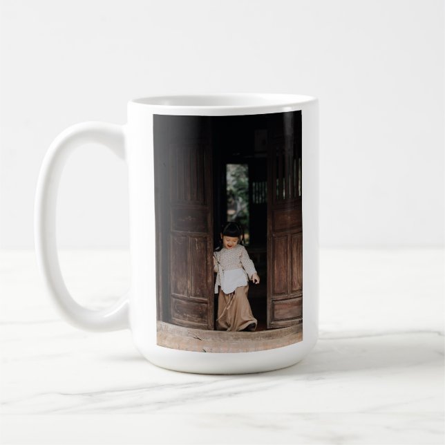 Custom, Add Photo and Text Coffee Mug (Left)