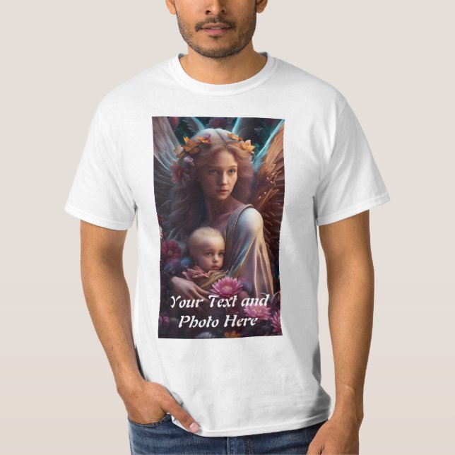 Custom, Add Photo and Text T-Shirt (Front)