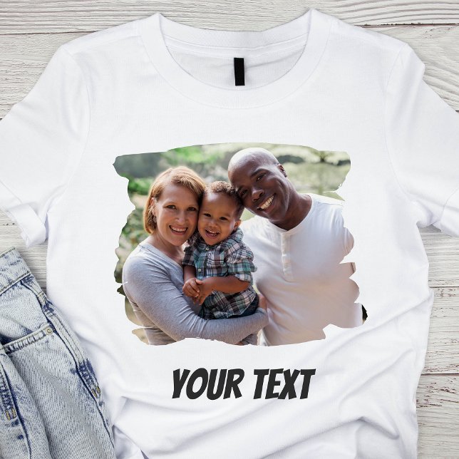 Custom Add Photo And Text T-Shirt (Creator Uploaded)