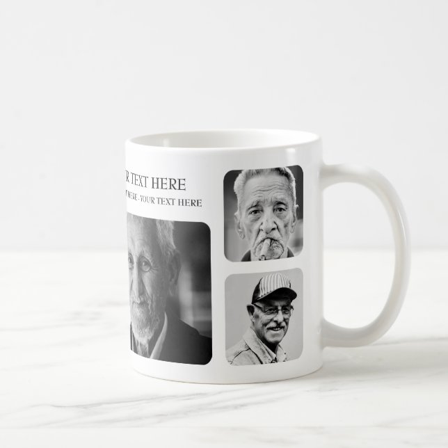 Custom Add Photo Collage Personalised Coffee Mug (Right)