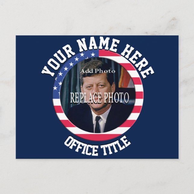 Custom Add Photo Election Template Postcard (Front)