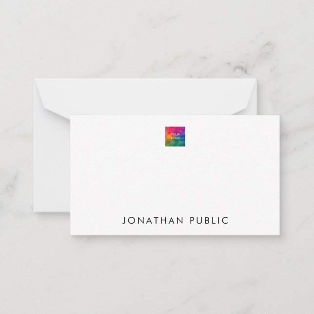 Custom Add Text Logo Here Simple Template (Front)