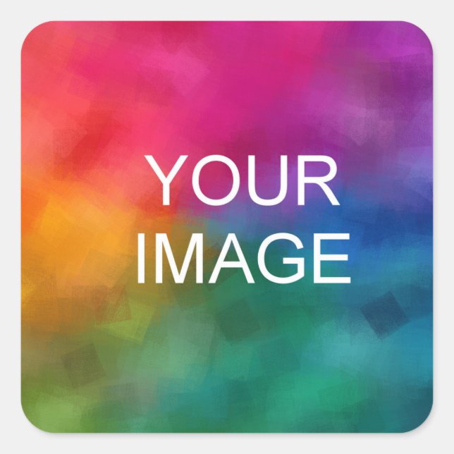 Custom Add Upload Your Photo Image Company Logo Square Sticker (Front)