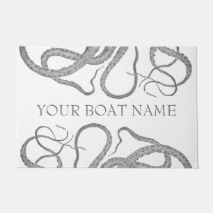 Custom add your boat name nautical octopus kraken  doormat