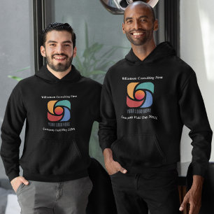 Custom Add Your Business Logo Company Black Hoodie