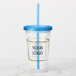 custom add your logo personalised company name pap acrylic tumbler