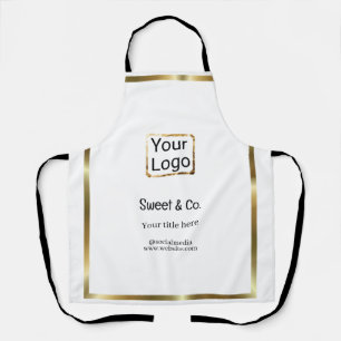 custom add your logo personalised company name pap apron