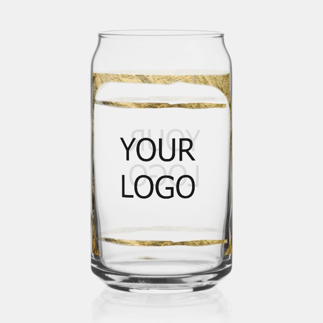 custom add your logo personalised company name pap can glass (Front)