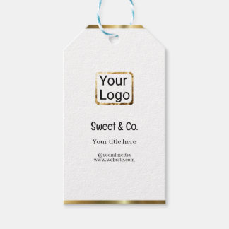 custom add your logo personalised company name pap gift tags