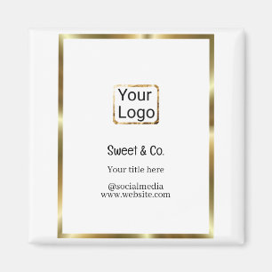 custom add your logo personalised company name pap magnet