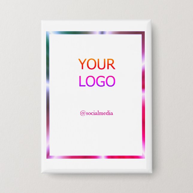 custom add your logo personalised pink red border  (Front)