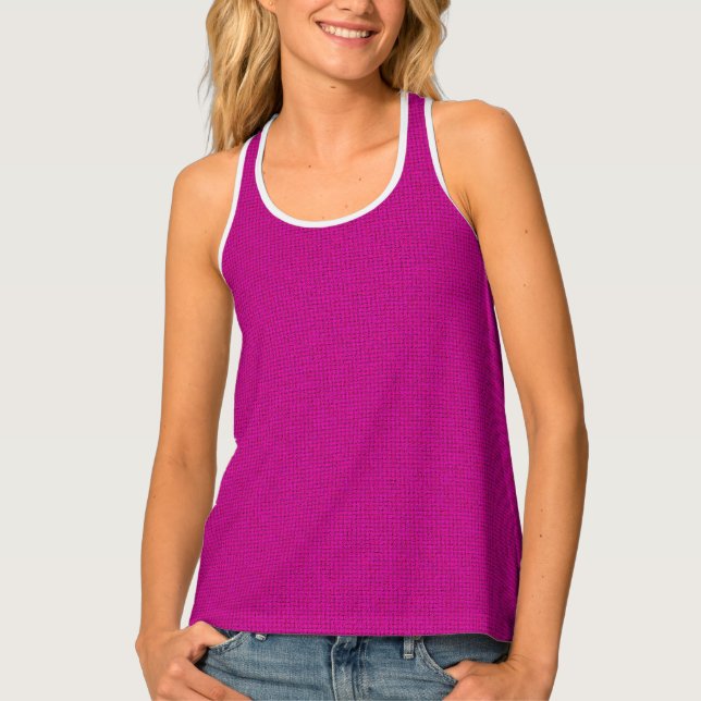 Custom Add Your Monogram Text Womens Bordeaux Pink Singlet (Front)