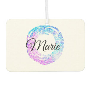 custom add your name glitter colorful add your car air freshener