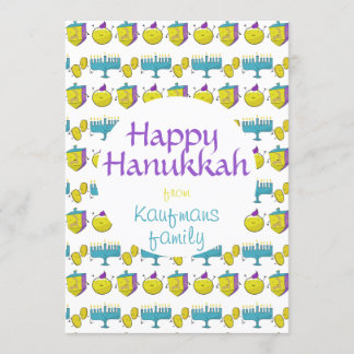 Custom add your name Hanukkah cute and funny card