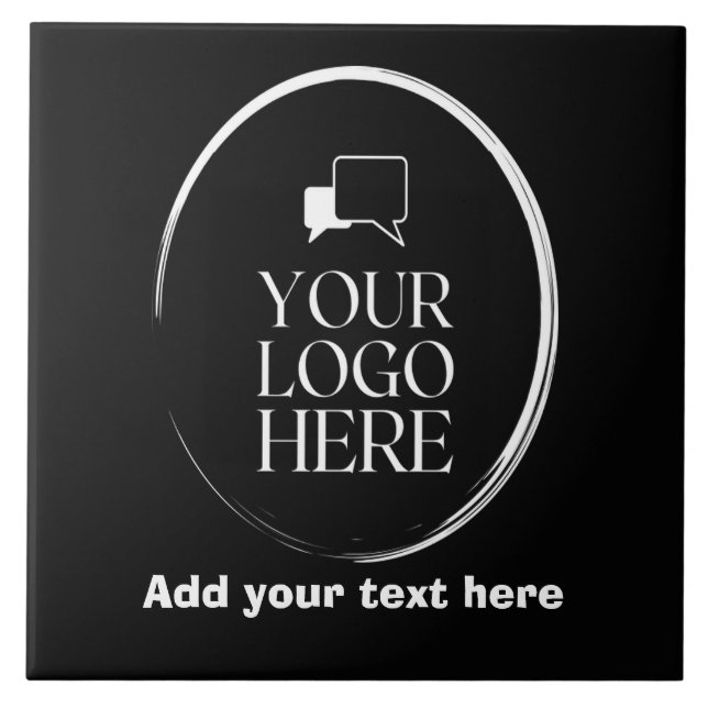 Custom Add Your Name Photo Text Ceramic Tile (Front)