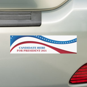 Custom Add Your Own Candidate for President 2024 Bumper Sticker