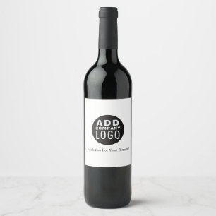 Custom Add Your Own Company Logo    Wine Label