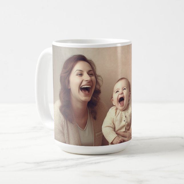 Custom (Add Your Own Photo and/or text) Coffee Mug (Front Left)