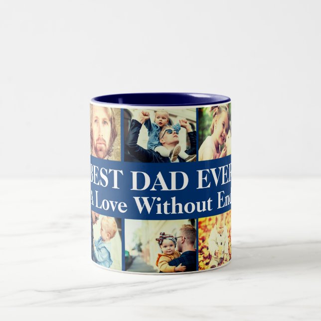 Custom add your photo and text  Two-Tone coffee mug (Center)