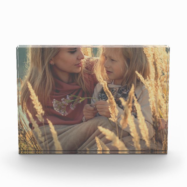 custom add your photo christmas personalised  block (Front)