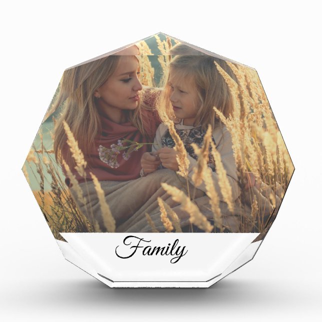 custom add your photo christmas personalised  block (Front)