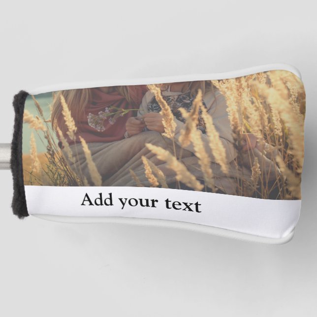 custom add your photo christmas personalised    golf head cover (Front)