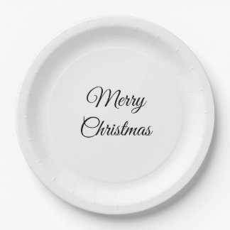 custom add your photo christmas personalised    paper plate
