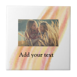 custom add your photo christmas personalised water ceramic tile