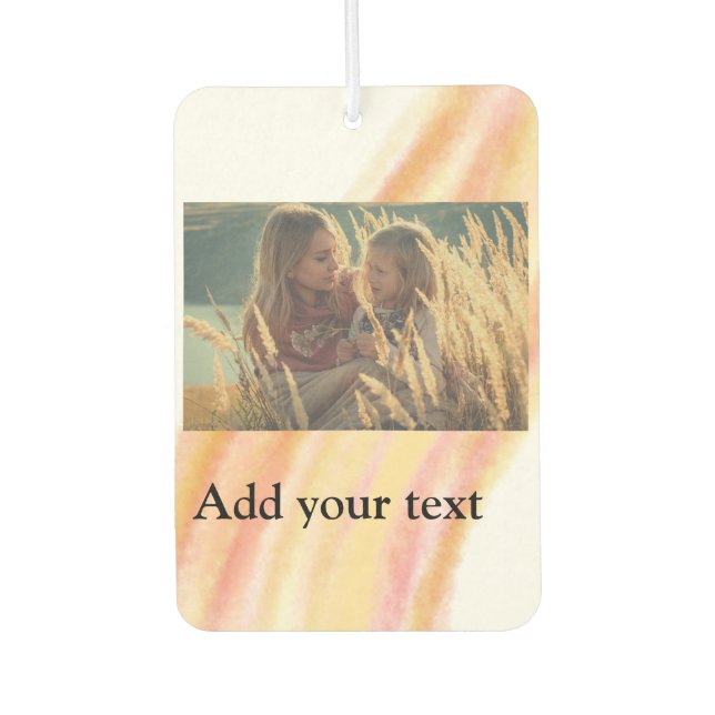 custom add your photo christmas personalized water car air freshener (Front)