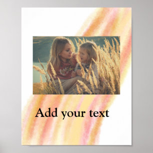 custom add your photo christmas personalized water poster