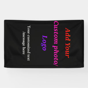 custom add your photo logo your text custom modern banner
