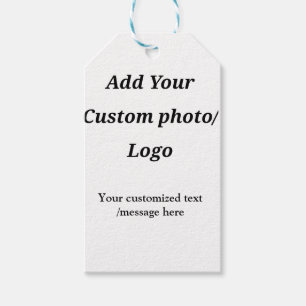 custom add your photo logo your text custom modern gift tags