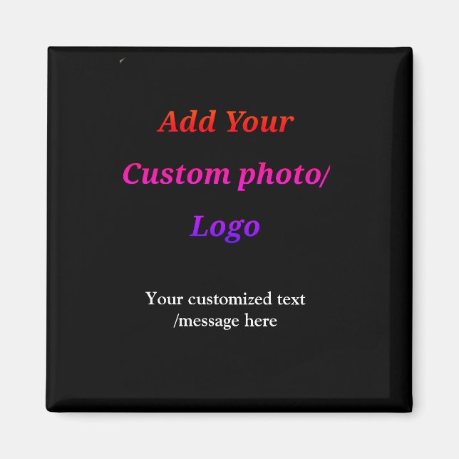 custom add your photo logo your text custom modern magnet (Front)