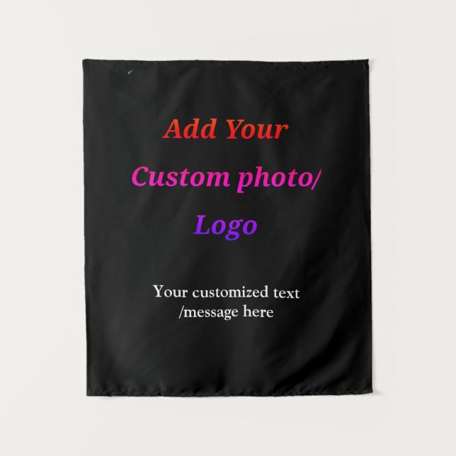 custom add your photo logo your text custom modern tapestry (Front)