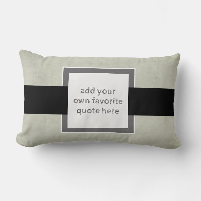 custom add your quote pillow modern grey and white (Front)